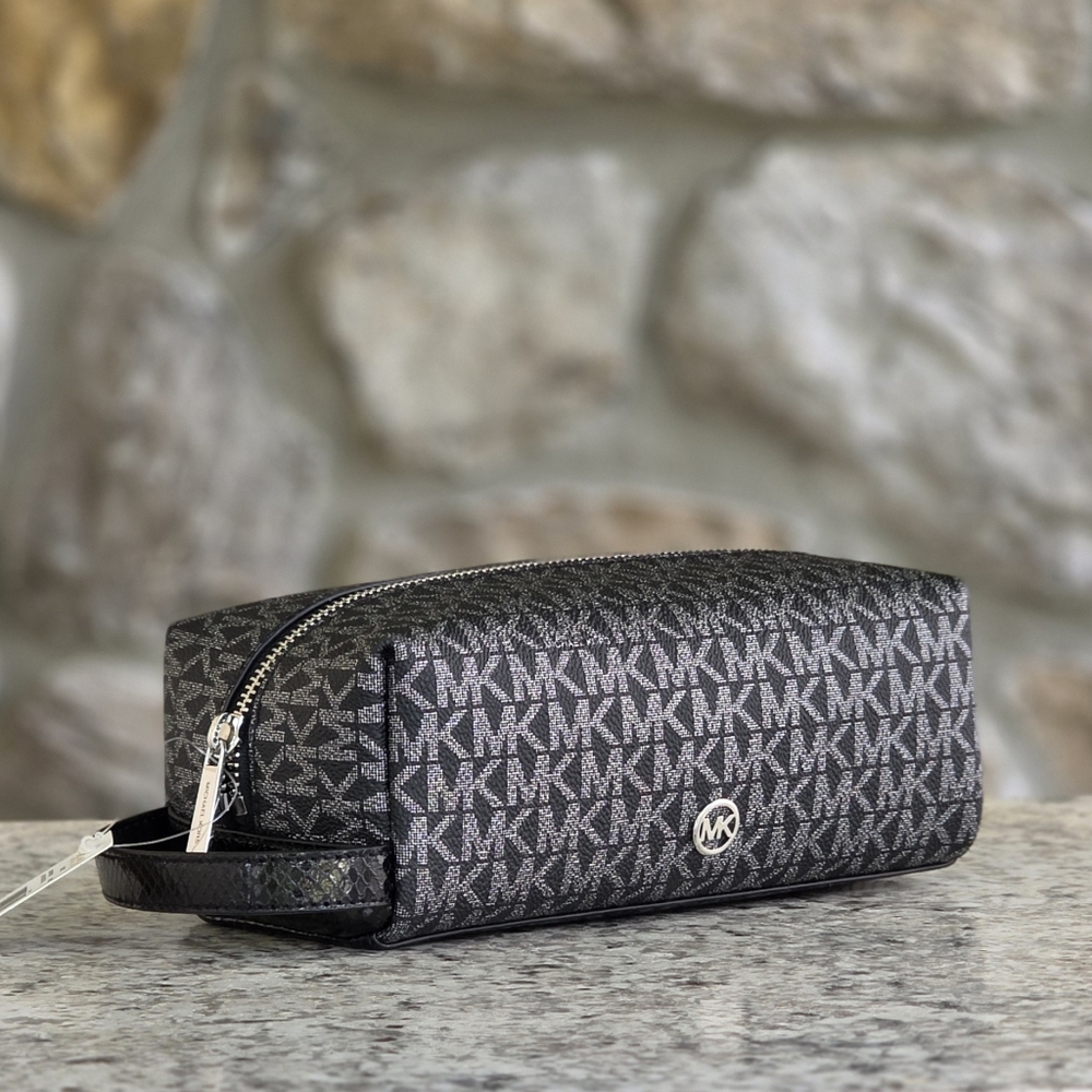Michael Kors Logo Medium Black Travel Case